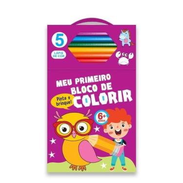 Imagem de Livro - Meu primeiro bloco de colorir roxo 6+