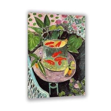 Imagem de Henri Matisse Goldfish arte de parede arte abstrata impressão pôster Matisse Goldfish estilo pintura impressionista sala de estar 60 x 40 cm (24 x 16 pol) emoldurado