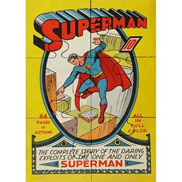 Imagem de Quadro Madeira 60x40 Coleçåo Dc Comics Geek Superman Quebra Cabeçã Puzzles Mania