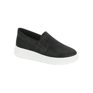 Imagem de Tênis Slip On Calce Fácil Sola Flatform Moleca (Preto, BR, Adulto, Numérico, 38)