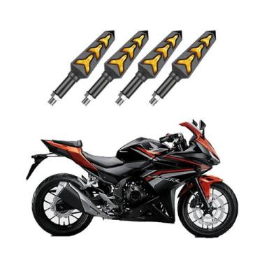 Imagem de KIT 4 Seta Sequencial Pisca de Led Universal Modelo P09S Estrela Moto 