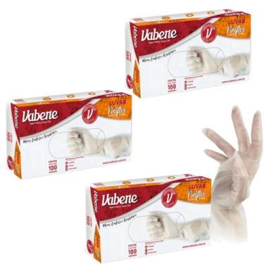 Imagem de Luva Descartável Viniflex Com 300 Unid. Translucida P VABENE