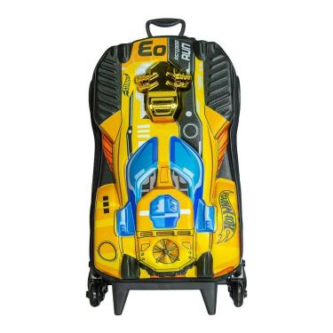 Imagem de Mochila de Rodinhas 3D Maxtoy Hotwheels Dune Motor Dourado