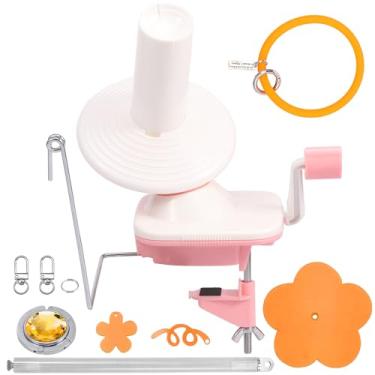 Imagem de Enrolador de bolas de fio conveniente, faz bolo de arame limpo de forma eficiente, enrolador resistente fácil de instalar para armazenamento de fios, crochê com baixo ruído, o ajudante para