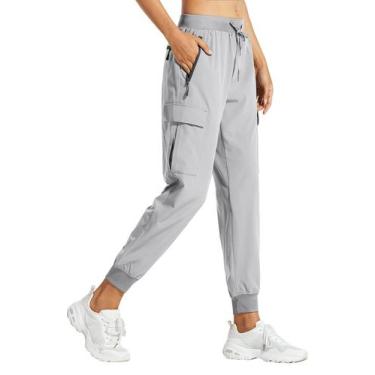 Imagem de Calças femininas leves de secagem rápida para caminhada Cargo Joggers 