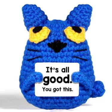 Imagem de Gato de crochê azul feito à mão AiCase para fãs de Pete the Cat