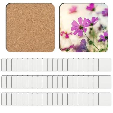 Imagem de Porta-copos de sublimação Blanks Guiqulai MDF Cork Back 10x10cm