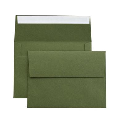 Imagem de Envelope com 13,5 x 18,5 cm, verde oliva, autoadesivo, 50 unidades - p