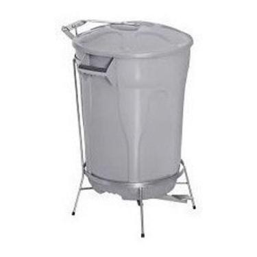 Imagem de Cesto Lixeira Plástico Pedal Com Armação Em Aço 60 Litros