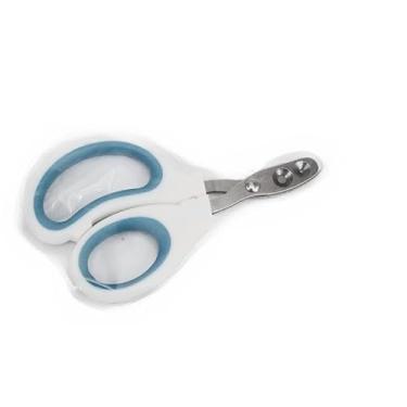 Imagem de Tesoura De Unhas Inox Pet Para Roedores Cachorros, Gatos, Coelho(Branco/Azul)