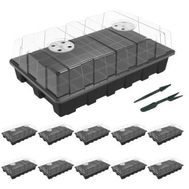 Imagem de Kit inicial de sementes Planter Gardzen, 10 conjuntos, 38x23 cm, cúpul