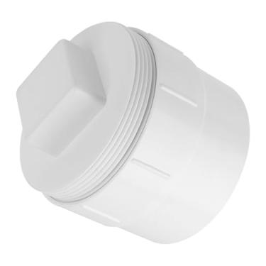 Imagem de Adaptador de limpeza de esgoto de PVC de 10 cm com encaixe de tubulação, tampa de limpeza de esgoto de PVC DWV para sistemas de drenagem de jardim e garagem ao ar livre