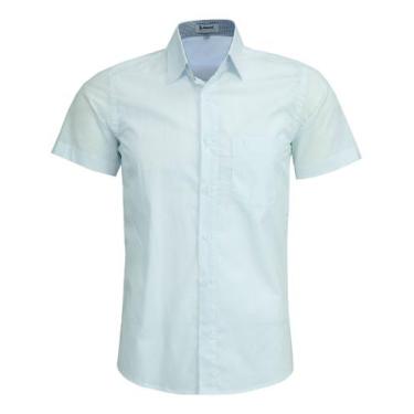 Imagem de Camisa Social Amil Manga Curta Bolso Comfort Tricoline Algodão 1900, B