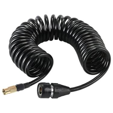 Imagem de Extensão de mangueira para carros e motocicletas flexível de borracha - conexão de encaixe universal de tubo de ar compressor de 9,84 m, armazenamento à prova de vazamento, fácil e portátil