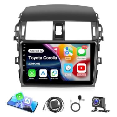 Imagem de Leadfan Rádio Car Play para Toyota Corolla 2009 2010 2011 2012 2013, Android 12 9 polegadas, rádio com tela sensível ao toque para Toyota Corolla Wireless Carplay Android Auto com GPS Navi BT FM SWC