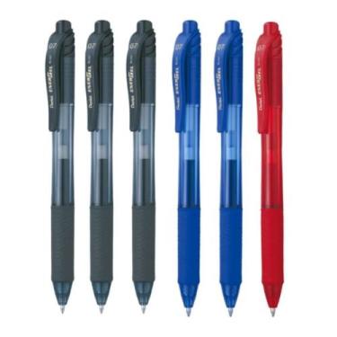 Imagem de Kit 5 Caneta Gel PENTEL Energel X RT Retrátil 0.7mm Pentel