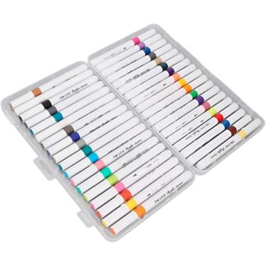 Imagem de Kit de Canetinhas Acrílicas Permanentes, 60 Cores, Ponta 0,5mm, à Prova D'água, para Madeira, Vidro, Cerâmica, Tecido e Artesanato
