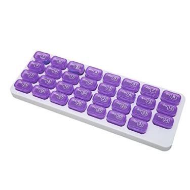 Imagem de Generic Organizador Mensal de Comprimidos, Conveniente Estojo de Remédios de 31 Dias para Viagens Em Casa, Caixa de Comprimidos de 4 Semanas para Suplementos e Vitaminas