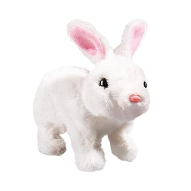 Imagem de Coelho Realista Brinquedo - Coelhinho De Pelúcia Da Páscoa Que Salta, Se Contorce E Abana As Orelhas - Coelho De Estimação Eletrónico - para Crianças Casa Viagem Berçário Páscoa
