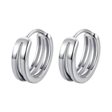 Imagem de Brincos De Argola Punk Masculinos E Femininos, Joias De Moda Geométric