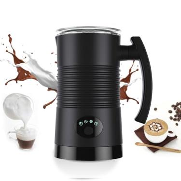 Imagem de Batidora de Leite Elétrica e Vaporizador 4 em 1 400W Aço Inoxidável Interior Antiaderente Automática para Café Quente Espuma Fria