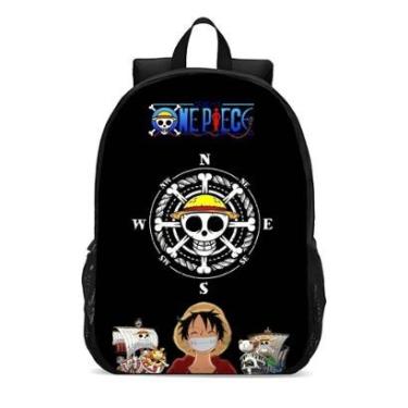 Imagem de Mochila Escolar Infanto Juvenil Anime One Piece Caveira Pirata Novidades 0287-Unissex