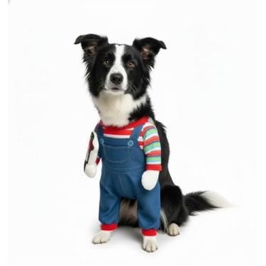 Imagem de Fantasia Chuck Roupa Roupinha Cachorro Cão Porte Grande Halloween Carn