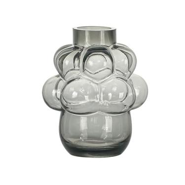 Imagem de Vaso de vidro retrô decorativo arranjo de flores simples nórdico restaurante decoração vasos de flores