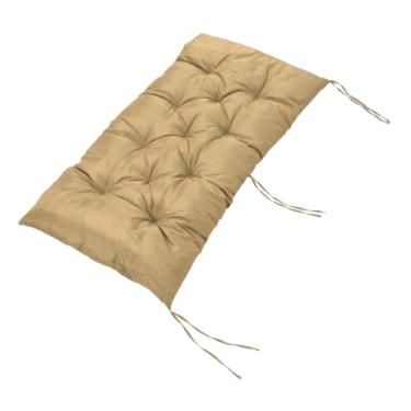 Imagem de GLOGLOW Almofada Impermeável do Banco Exterior da Almofada da Cadeira, 59x2 0 Polegada para o Balanço Varanda do Banco de Vime Mobília Pátio e o Loveseat (Cáqui)
