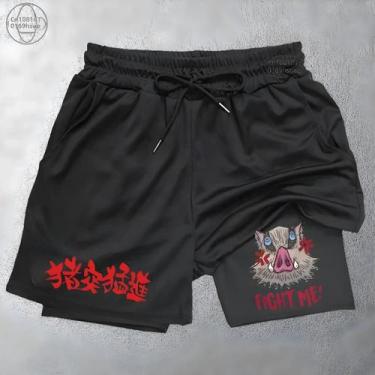 Imagem de Bermuda Esportiva Masculina Estampada Moderna Para Corrida E Fitness, 