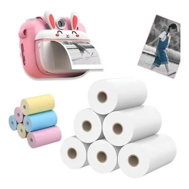 Imagem de 6 Rolos Papel Térmico Câmera Infantil: Fotos Divert - Branco