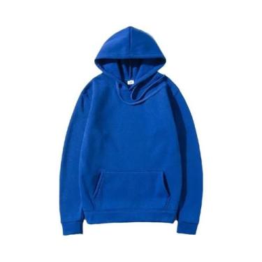 Imagem de Moletons Unissex Com Capuz E Bolso Em Cores Sólidas Para Esportes E La