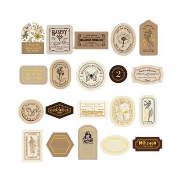 Imagem de Adesivos Retro Escrevíveis Para Selagem, Caixa Com 40 Peças, Mr. Paper