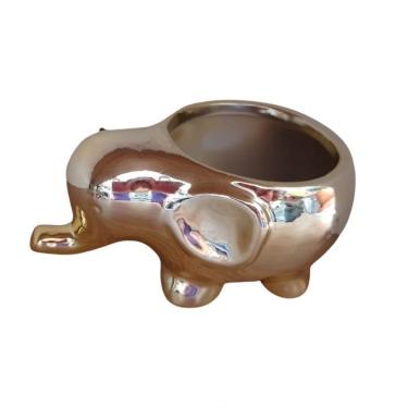 Imagem de Vaso Elefante Dourado 7 X 12