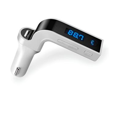 Imagem de Receptor Transmissor Carregador Veicular Bluetooth Cor:Branco