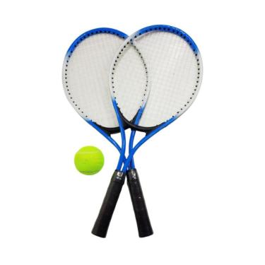 Imagem de KIT 2 RAQUETES DE TÊNIS 1 BOLA E 1 BOLSA RAQUETE ESPORTIVA LAZER TREINO