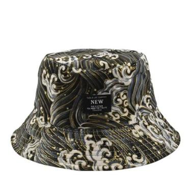 Imagem de Chapéu de sol de praia casual unissex Bucket Hat Waves Anime - yiweisa