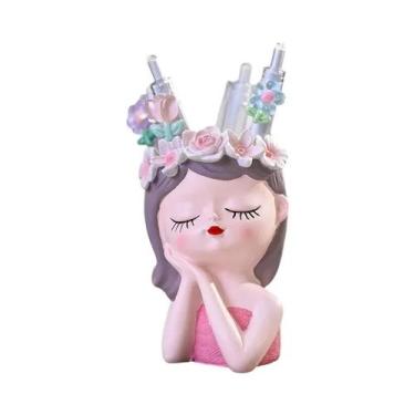 Imagem de Porta-canetas Infantil Fofo De Fada, Organizador De Mesa Com Flores, P