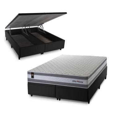 Imagem de Cama Box Baú Alpine C/ Molas Ensacadas 193x203 King House