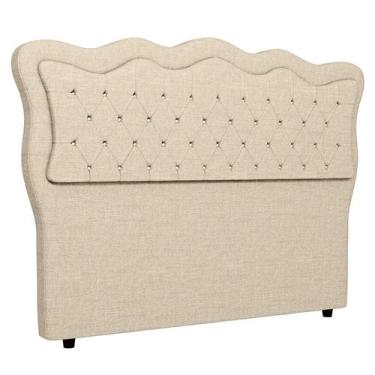 Imagem de Cabeceira Casal Queen Cama Box 160cm Oregon Z04 Linho Bege - Mpozenato