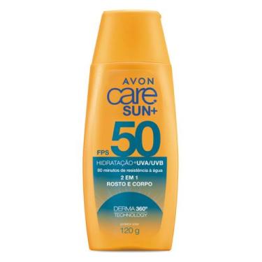 Imagem de Avon Care Sun+ Protetor Solar FPS 50 Rosto e Corpo 2 em 1 120g Frete G