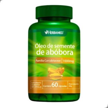Imagem de Oleo de Semente de Abobora 1000mg 60 Capsulas Herbamed, Natural