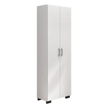 Imagem de Livreiro Office com Portas Grandes Branco Trama - Móveis Leão - MOVEIS