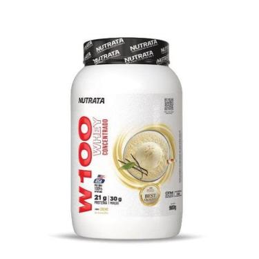 Imagem de Whey Protein W100 Concentrado 900g Nutrata Sabor Baunilha
