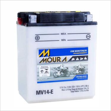 Imagem de Bateria Ventilada Moto Moura 12V 14Ah MV14-E 40FG 40FW KODIAK YFP 35 T