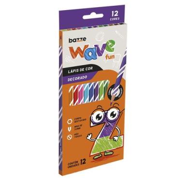Imagem de Lápis De Cor Wave Fun - 12 cores - Bazze - Tris