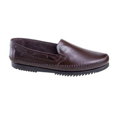 Imagem de Mocassim Em Couro Rafarillo 300 Masculino, Cafe, 40