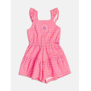 Imagem de Macaquinho Infantil Menina Smile Compose Listras Momi, 1