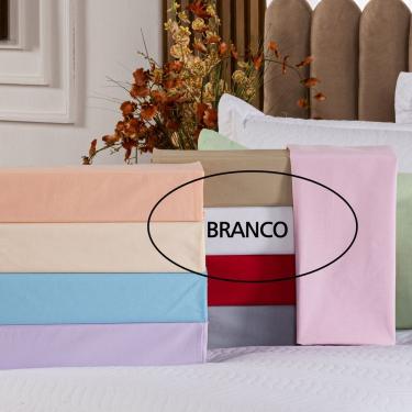 Imagem de Capa Fronha De Xuxão Avulsa Travesseiro De Corpo Cores Lisas 1,45m X 45cm - Percal 140 Fios 100% Algodão Cor Branco