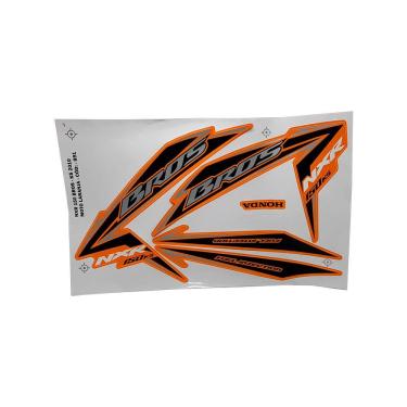 Imagem de Kit Jogo Adesivo Faixa Nxr Bros 150 2010 Mix Es Laranja